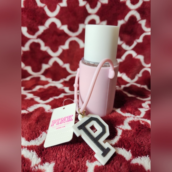 Victoria's Secret Pink hand sanitizer holder Charm Cozy Key Ring (light pink) - Picture 2 of 3